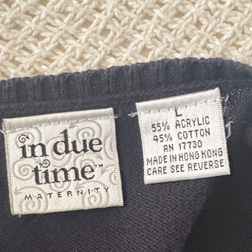 Black Maternity Button-Up Cardigan - Picture 8 of 8